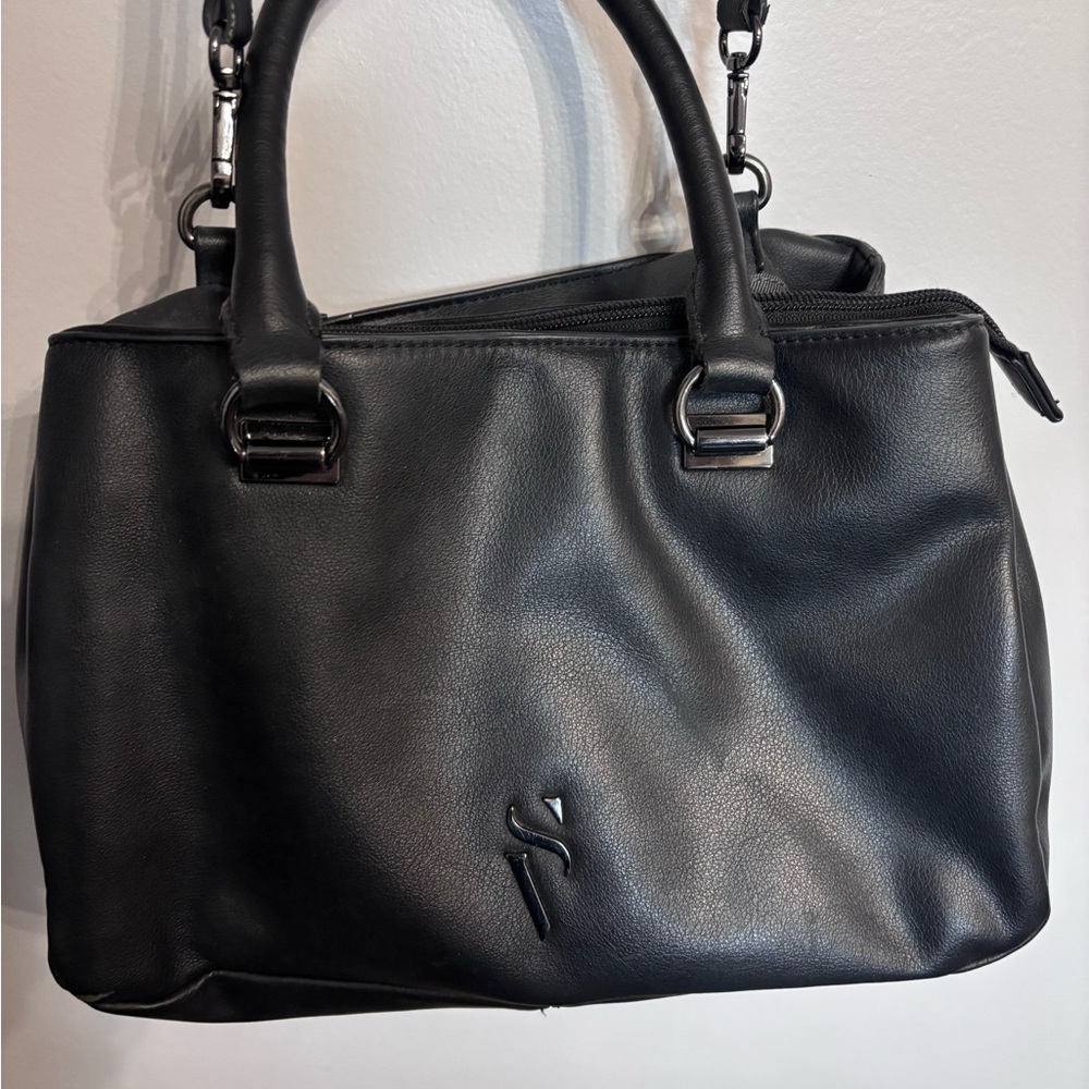 Black Women's Leather Tote Bag by